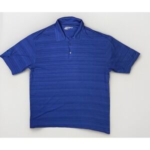 NIKE GOLF Polo Shirt Men's Large Blue Adult 429438 433‎ Memorial Herman